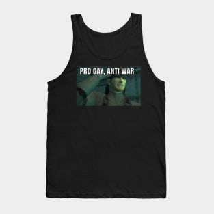 Solid Snake "Pro Gay Anti War" Tank Top